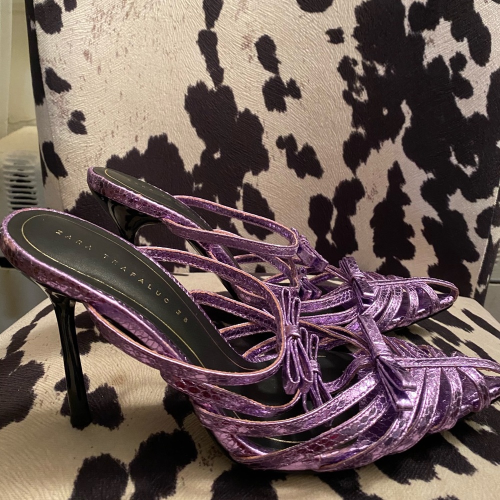ZARA TRAFALUC POINTED HEEL MULE